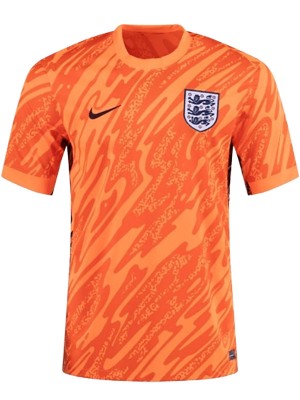 England goalkeeper jersey orange soccer uniform men's football kit sports top shirt 2024-2025